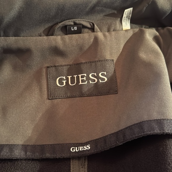 Guess olive drab and silver winter jacket NWT L - Picture 15 of 16